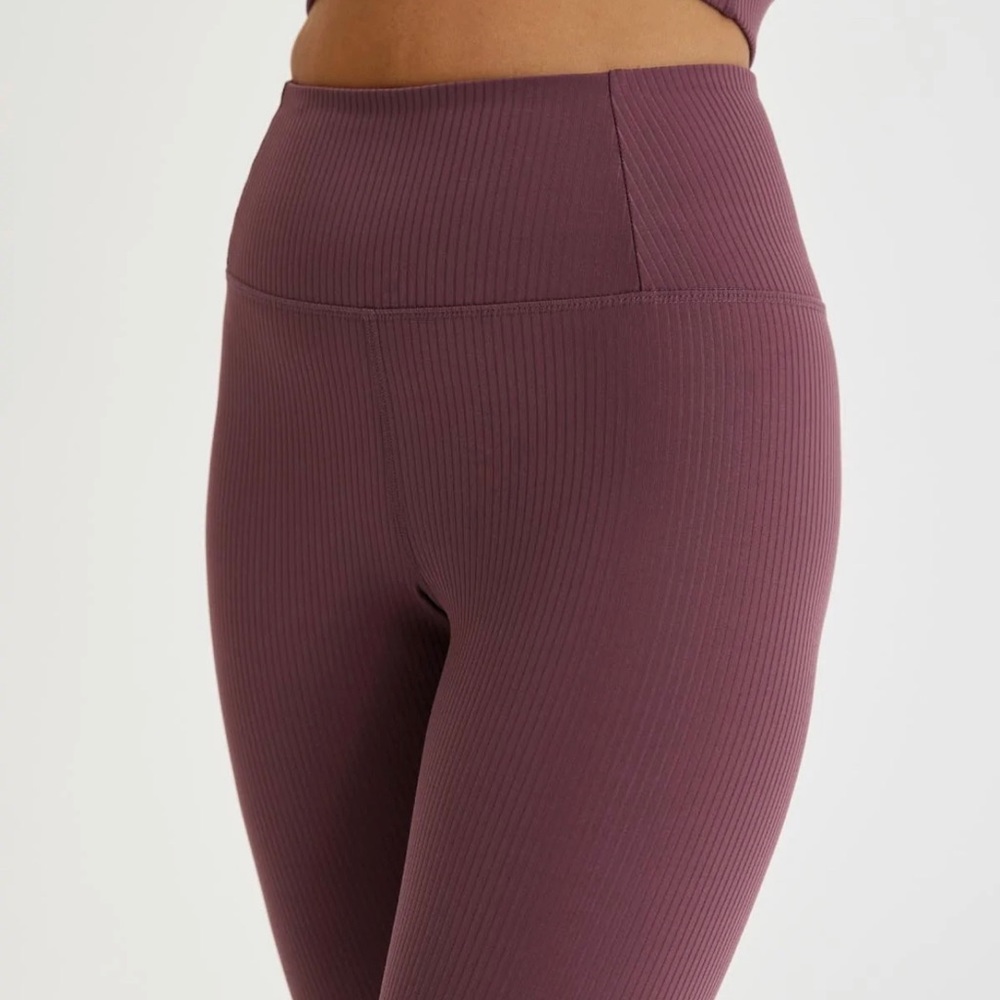 Girlfriend Collective Rib Hi-Rose Legging in Goji NWOT